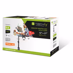 Techly Supporto da scrivania per Monitor 13-27'' braccio medio inclinabile (ICA-LCD 501BK)