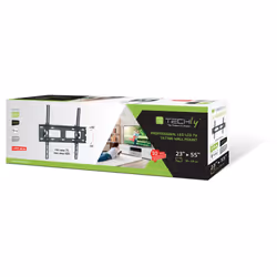 Techly Supporto a Muro per TV LED LCD 23''-55'' Inclinabile Nero (ICA-PLB 131M)