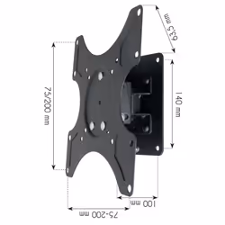 Techly Supporto a muro per TV LED LCD 19 - 37'' inclinabile 1 snodo Nero (ICA-LCD 2900B) - Vista aggiuntiva 4