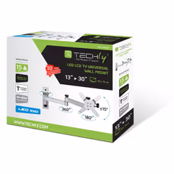 Techly Supporto a muro per TV LED LCD 13-30'' inclinabile 3 snodi silver (ICA-LCD 104)