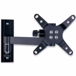 Techly ICA-LCD-105BK, 75 x 75 mm, 100 x 100 mm, -15 - 15°, 0 - 180°, Alluminio, Nero