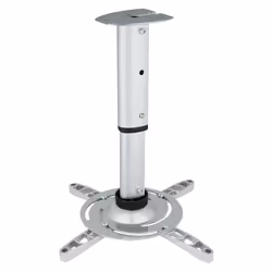Techly Supporto a Soffitto per Proiettori Estensione 30-37 cm Silver (ICA-PM 102S), Soffitto, 15 kg, Argento, 360°, 0 - 30°,  ...