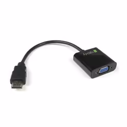 Techly IDATA-HDMI-VGA2, VGA (D-Sub), Maschio, Femmina, Dritto, Dritto, Nero