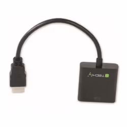 Techly IDATA-HDMI-VGA2 cavo e adattatore video VGA (D-Sub) Nero