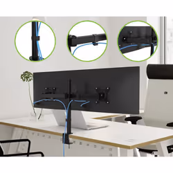 Techly Supporto da scrivania per 2 Monitor 13-27" con morsetto (ICA-LCD 482-D) - Vista aggiuntiva 5