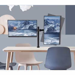 Techly Supporto da scrivania per 2 Monitor 13-27" con morsetto (ICA-LCD 482-D) - Vista aggiuntiva 7