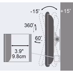 Techly Supporto a muro per TV LED LCD 13"-30" full motion Nero (ICA-LCD 201BK) - Vista aggiuntiva 5