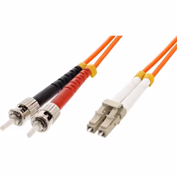 Techly Cavo Fibra Ottica ST/LC 50/125 Multimodale 1 m OM2 (ILWL D5-STLC-010), 1 m, OM2, ST, LC