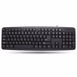 Techly Tastiera 104 tasti USB layout americano Nero (IDATA 955-UBK-AM), Full-size (100%), Cablato, USB, Nero
