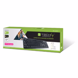 Techly Tastiera 104 tasti USB layout americano Nero (IDATA 955-UBK-AM)