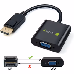 Techly Convertitore da DisplayPort v1.2 a VGA 15 cm (ICOC DSP-V-001)