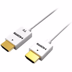 Techly Cavo HDMI High Speed con Ethernet Ultra Slim 1,8 m (ICOC HDMI-SL-018W), 1,8 m, HDMI tipo A (Standard), HDMI tipo A (St ...