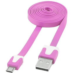 Techly Cavo Flat USB AM a Micro USB M Rosa 1m (ICOC MUSB-A-FLR)