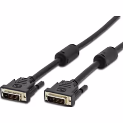 Techly Cavo DVI digitale Dual Link (DVI-D) con ferrite 15 m (ICOC DVI-8115F), 15 m, DVI-D, DVI-D, Maschio, Maschio, Nero