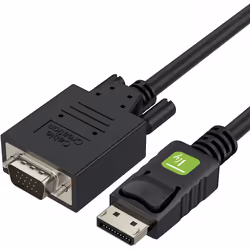 Techly Cavo Monitor da DisplayPort a VGA 3 m (ICOC DSP-V-030), 3 m, VGA (D-Sub), DisplayPort, Maschio, Maschio, Nichel