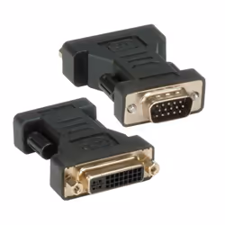 Techly Adattatore DVI a VGA analogico F/M (IADAP DVI-9100), VGA, DVI-I, Nero