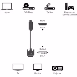 Techly Cavo Video da HDMI a DVI-D M/M 1,0 m (ICOC HDMI-D-010)