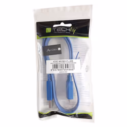 Techly Cavo USB 3.0 A maschio/MIC B maschio 1 m FLAT (ICOC MUSB3-FL-010)