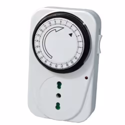 Techly Timer analogico giornaliero 24 ore, Timer quotidiano, Grigio, Analogico, Manopola, Plastica, CE, RoHS