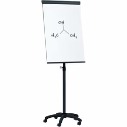 Techly Lavagna Flipchart con Ruote Pivotanti 70 x 100 cm (ICA-FP 710), Acciaio, 700 x 1000 mm, Nero, Verticale, Acciaio, 700  ...