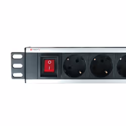 Techly I-CASE STRIP-18SH unità di distribuzione dell'energia (PDU) 8 presa(e) AC 1.5U Nero, Argento