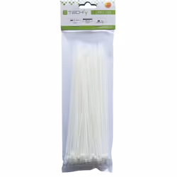 Techly Fascette Fermacavi Autobloccanti 200x2,5mm in Nylon 100pz Bianco (ISWT-20026)