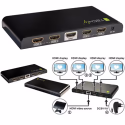Techly Splitter HDMI 4K UHD 3D 4 vie (IDATA HDMI-4K4) - Vista aggiuntiva 4