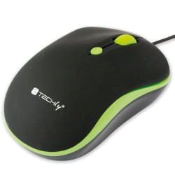 Techly Mouse Ottico USB 800-1600 dpi Nero/Verde (IM 1600-WT-BG)