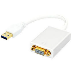 Techly USB 3.0 - VGA M/F adattatore grafico USB 1920 x 1080 Pixel Bianco