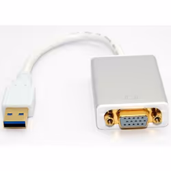 Techly USB 3.0 - VGA M/F adattatore grafico USB 1920 x 1080 Pixel Bianco