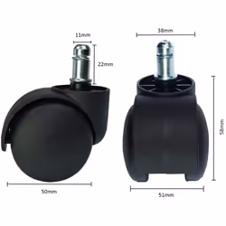 Techly Ruota a Clip Sostitutiva per Sedie (ICA-CT 892-WHE)