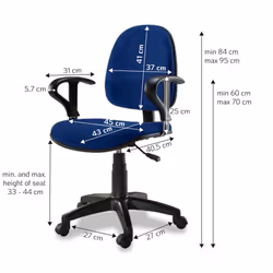 Techly Sedia per Ufficio Easy Colore Blu (ICA-CT MC04BLU)