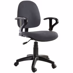 Techly Sedia per Ufficio Easy Colore Grigio (ICA-CT MC04GY), Tessuto, Plastica, Nero, 1 pz, 450 mm, 430 mm