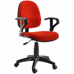 Techly Sedia per Ufficio Easy Colore Rosso (ICA-CT MC04RE), Tessuto, Plastica, Nero, 1 pz, 450 mm, 430 mm