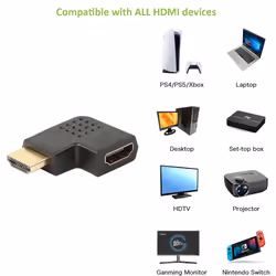 Techly Adattatore HDMI Maschio / Femmina Angolato 90° (IADAP HDMI-R) - Vista aggiuntiva 4