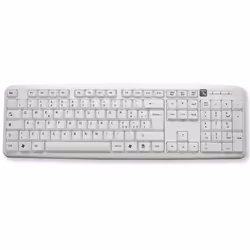 Techly Tastiera 105 tasti USB Standard, colore Bianco (IDATA 955-UWH), Full-size (100%), Cablato, USB, QWERTY, Bianco