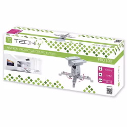 Techly Supporto a Soffitto per Proiettori 130 mm Silver (ICA-PM 2S)