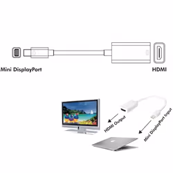 Techly Adattatore Mini DisplayPort (Thunderbolt) 1.2 / HDMI 15cm Bianco (IADAP MDP-HDMIF12)