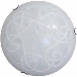 Energy - Plafoniera 1xE27 Ganci Cromo Vetro Graffio Bianco e Ada