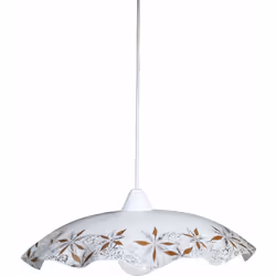 Lampada a Sospensione Sospensione D45 1xE27 Montatura Bianca Vetro Lastra Bianco E-Energy Brigitta Potenza Max: 1X57W HSGS At ...