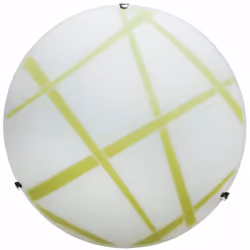 Plafoniera Plafoniera 2xE27 Ganci Cromo Vetro Lastra Bianco-Verde E-Energy Dario Potenza Max: 2X57W HSGS Attacco: E27 Aliment ...