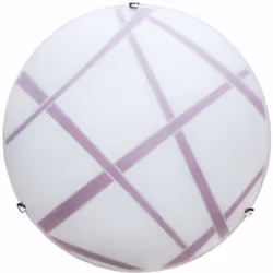 Plafoniera Plafoniera 2xE27 Ganci Cromo Vetro Lastra Bianco-Viola E-Energy Dario Potenza Max: 2X57W HSGS Attacco: E27 Aliment ...