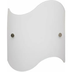 Energy - Applique 1xE27 Finali Cromo Vetro Lastra Bianco e Elda