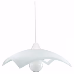 Lampada a Sospensione Sospensione 40X40 1xE27 Montatura Bianco Vetro Lastra Bianco E-Energy Fabiana Potenza Massima: 1X57W HS ...
