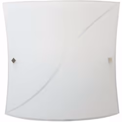 Plafoniera Plafoniera 1xE27 Montatura Bianco Vetro Lastra Bianco E-Energy Serena Potenza Max: 1X57W HSGS Attacco: E27 Aliment ...
