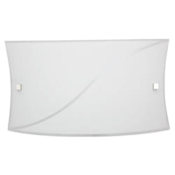 Energy - Applique 1xE27 Montatura Bianca Vetro Lastra Bianca