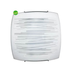 Plafoniera da interno e - energy manuela in vetro 40 x 40 cm bianca 2 x e27