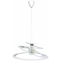 Energy - Sospensione 1xE27 Montatura Tonda Bianco e Eleonora