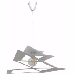 Lampada a Sospensione Sospensione 1xE27 Montatura Quadro Bianco E-Energy Fabiola Potenza Max: 1X57W HSGS Attacco: E27 Aliment ...