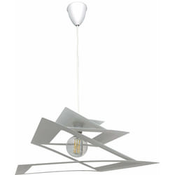 Energy - Sospensione 1xE27 Montatura Quadro Bianco e Fabiola
